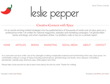 Tablet Screenshot of lesliepepper.com